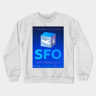 San Francisco IT american BLUE design cube Crewneck Sweatshirt